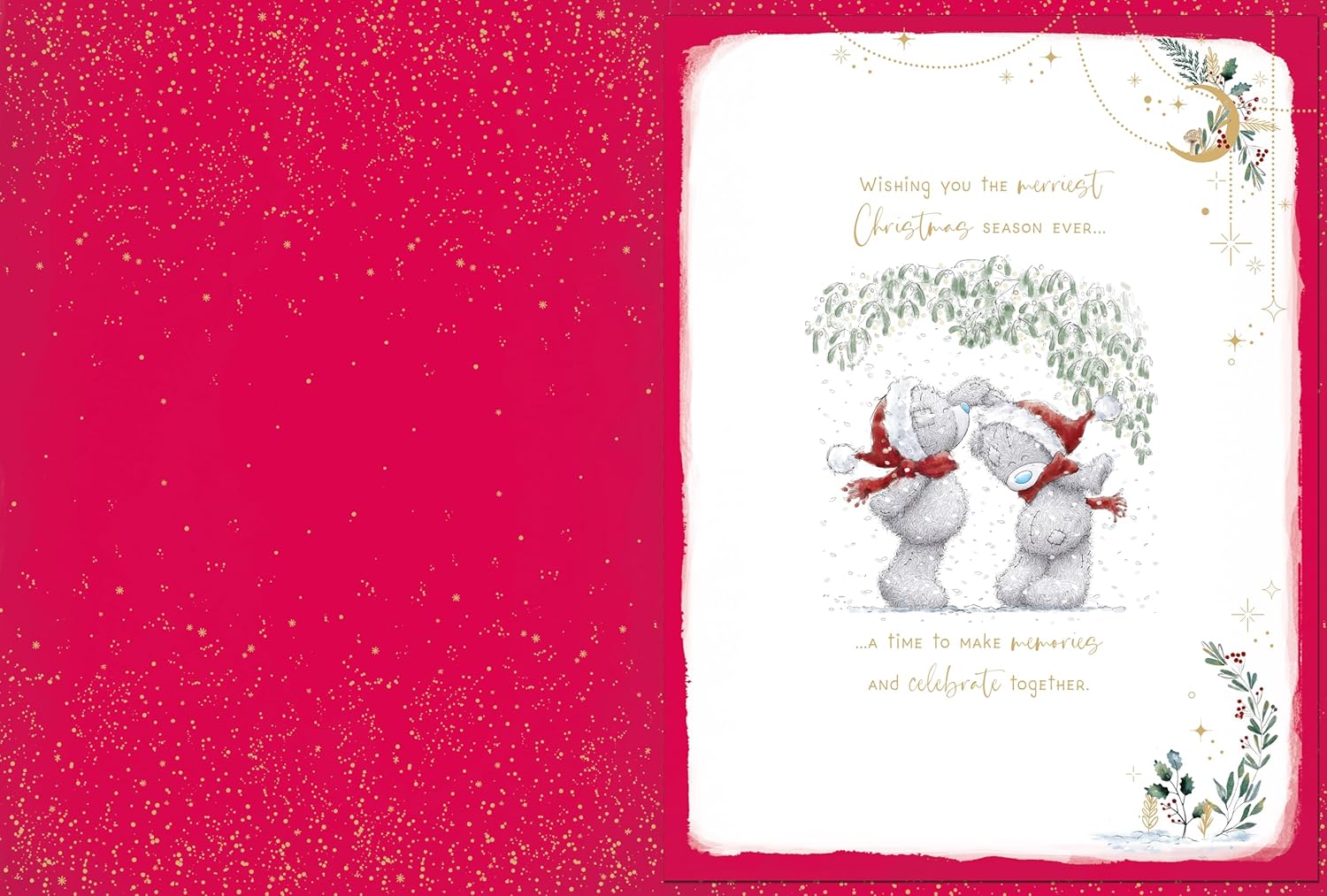 My Beautiful Fianc�e Me To You Tatty Teddy Luxury Boxed Handmade Christmas Card - 9x12ins - Official Collection