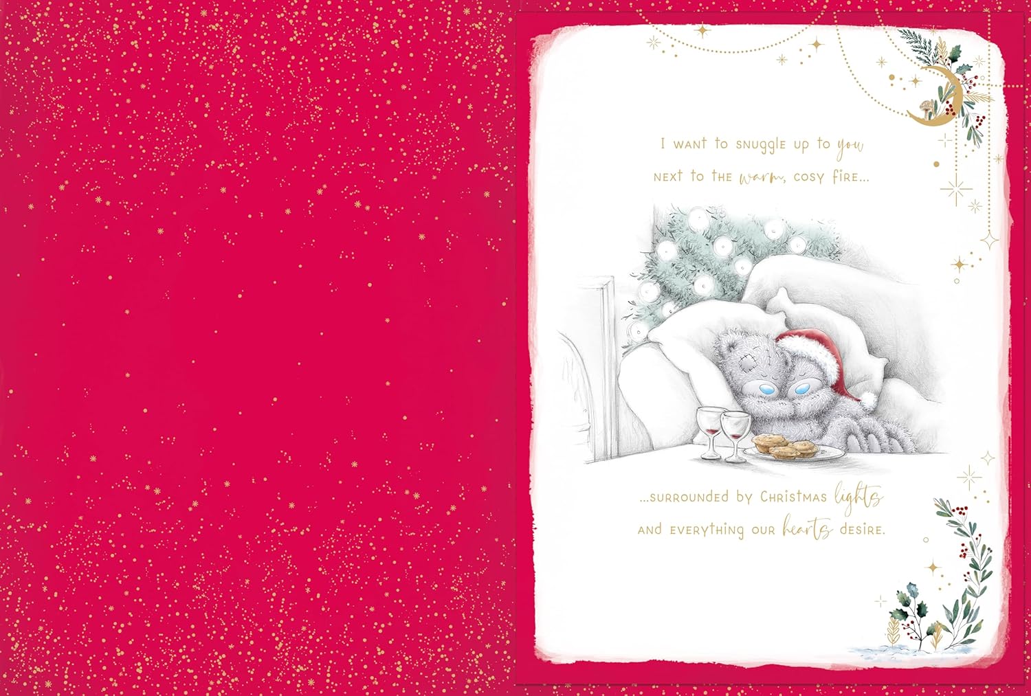 For a Amazing Husband Me To You Tatty Teddy Luxury Handmade Boxed Christmas Card - 12'' x 9'' - Official Collection