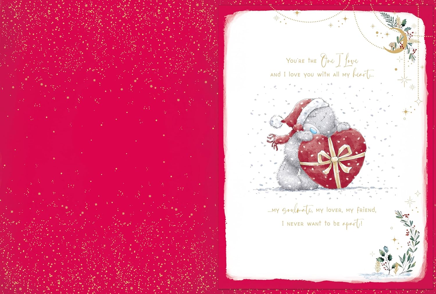 One I Love Me To You Tatty Teddy A4 Luxury Handmade Keepsake Christmas Box Card