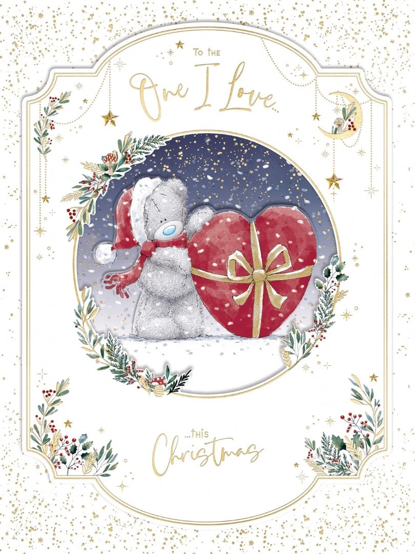 One I Love Me To You Tatty Teddy A4 Luxury Handmade Keepsake Christmas Box Card