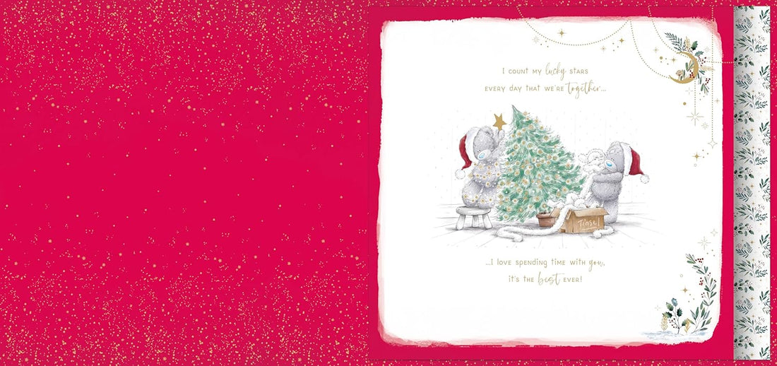 Beautiful Girlfriend Me To You Tatty Teddy Bear XL Keepsake Boxed Christmas Card - 12x14ins - Official Collection