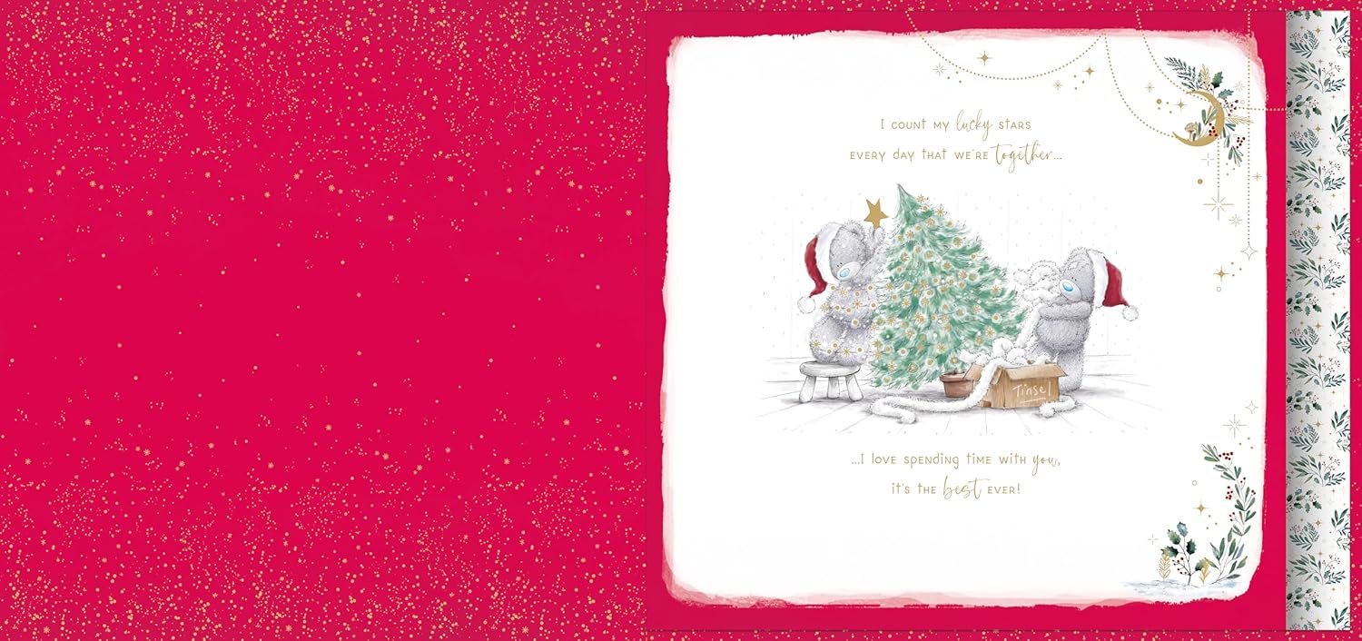 Beautiful Girlfriend Me To You Tatty Teddy Bear XL Keepsake Boxed Christmas Card - 12x14ins - Official Collection