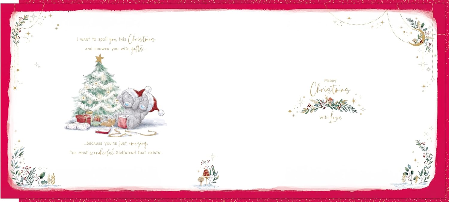 Beautiful Girlfriend Me To You Tatty Teddy Bear XL Keepsake Boxed Christmas Card - 12x14ins - Official Collection