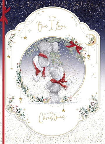 One I Love Me To You Tatty Teddy Luxury Handmade Keepsake XL Christmas Box Card - 12x17'' - Official Collection