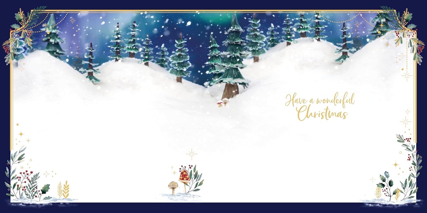 2025 Me to You Tatty Teddy 3D Christmas Card With Keepsake Bauble-Style Plaque, Bear Building Snowman 6x6ins - Official Collection