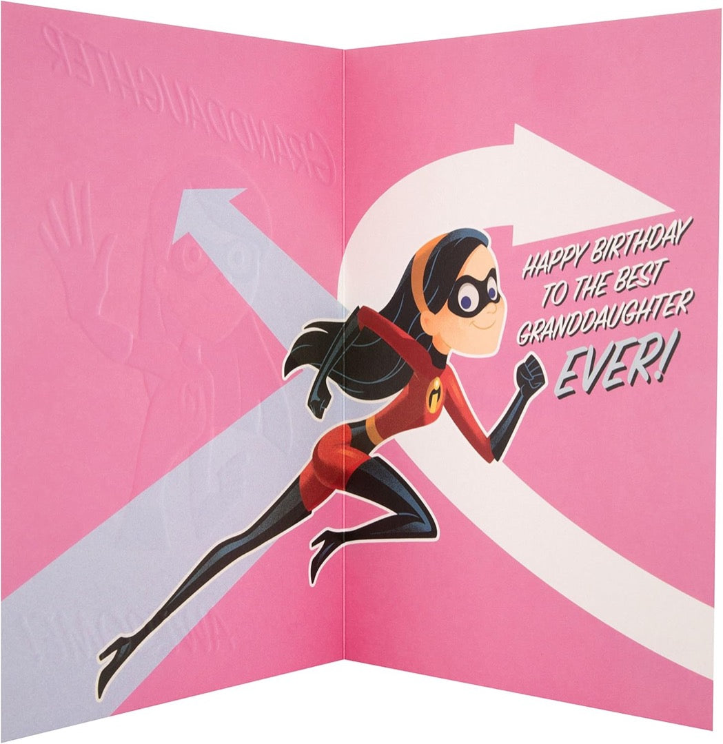 Awesome Granddaughter Happy Birthday Card The Incredibles Violet Disney Pixar