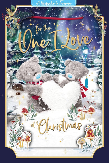 2025 Me to You Tatty Teddy Bear 3D Christmas Card For The One I Love - 6x9'' - Official Collection