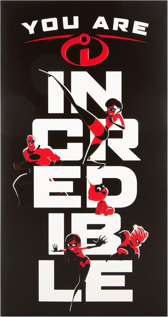 You Are Incredible Blank Card Birthday any Occasion Disney Pixar Incredibles 2