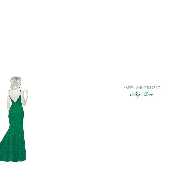 Wife on our Emerald 55th Wedding Anniversary Greeting Card - Celebrate in Style