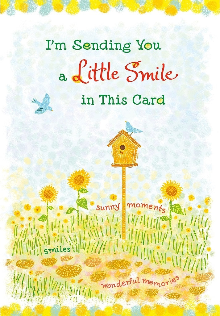 Sending a Little Smile in this Card Heartfelt Sentimental Verse Foldout Keepsake