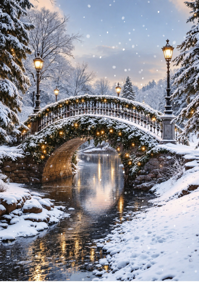 Winter Landscapes Premium Box Assortment of 24 Christmas Cards, 6 Designs 4 Each
