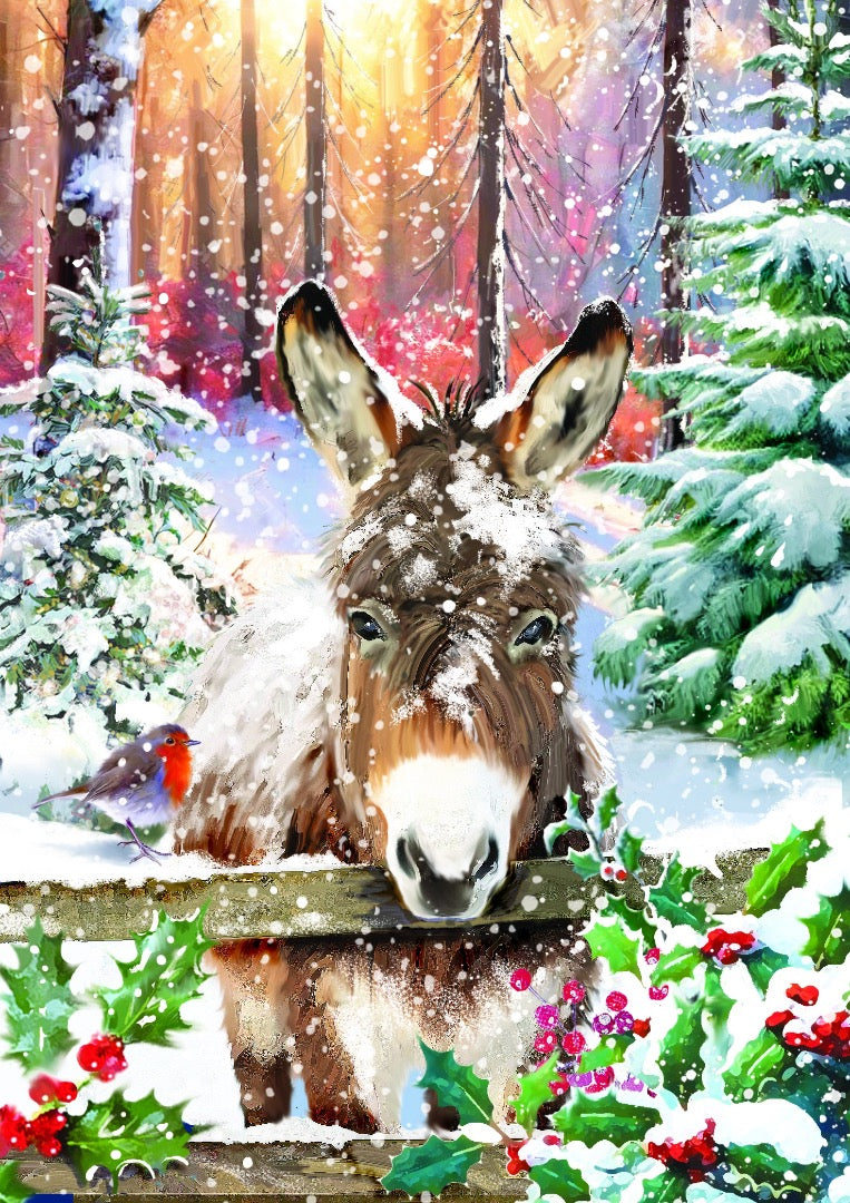 Winter Wildlife Christmas & New Year Greeting Cards Premium Box Set, 24 Cards in 6 Festive Designs (4 of Each)