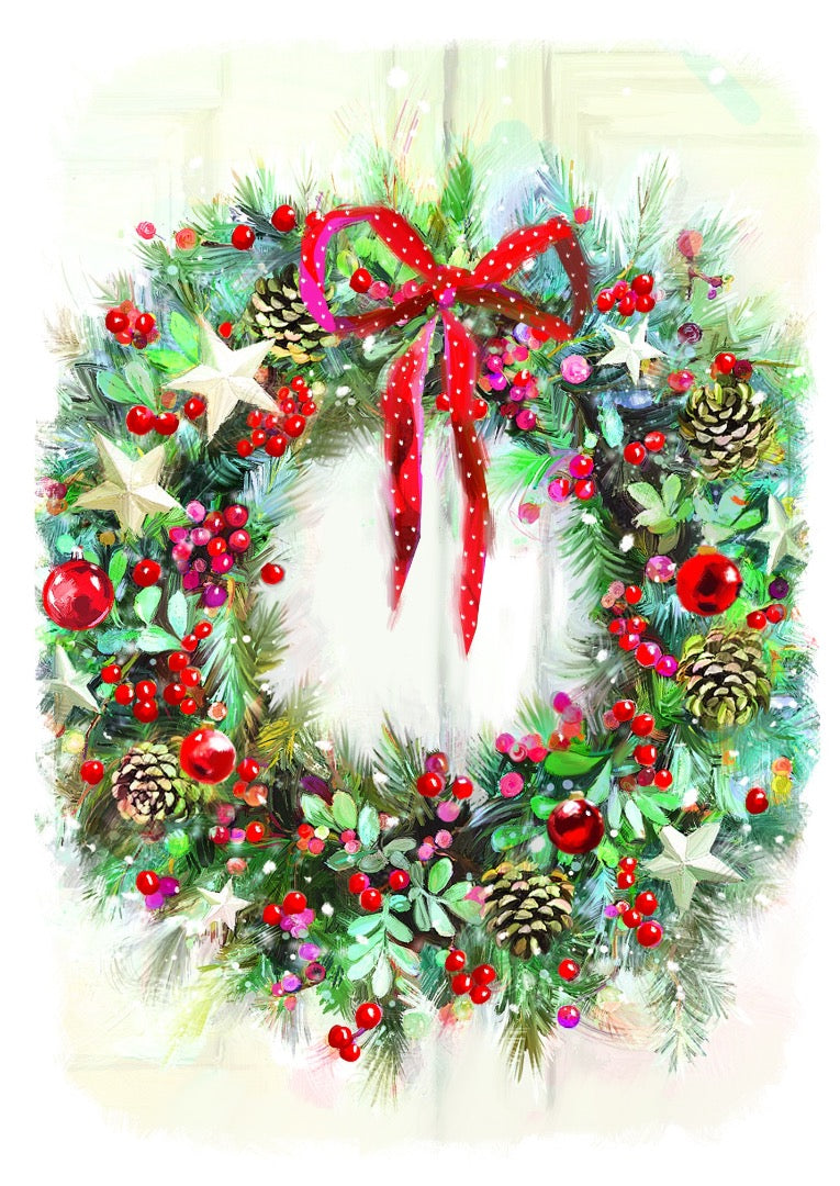 Cosy Home Festive Premium Boxed Set of 24 Christmas & New Year Cards, 6 Designs, 4 of Each