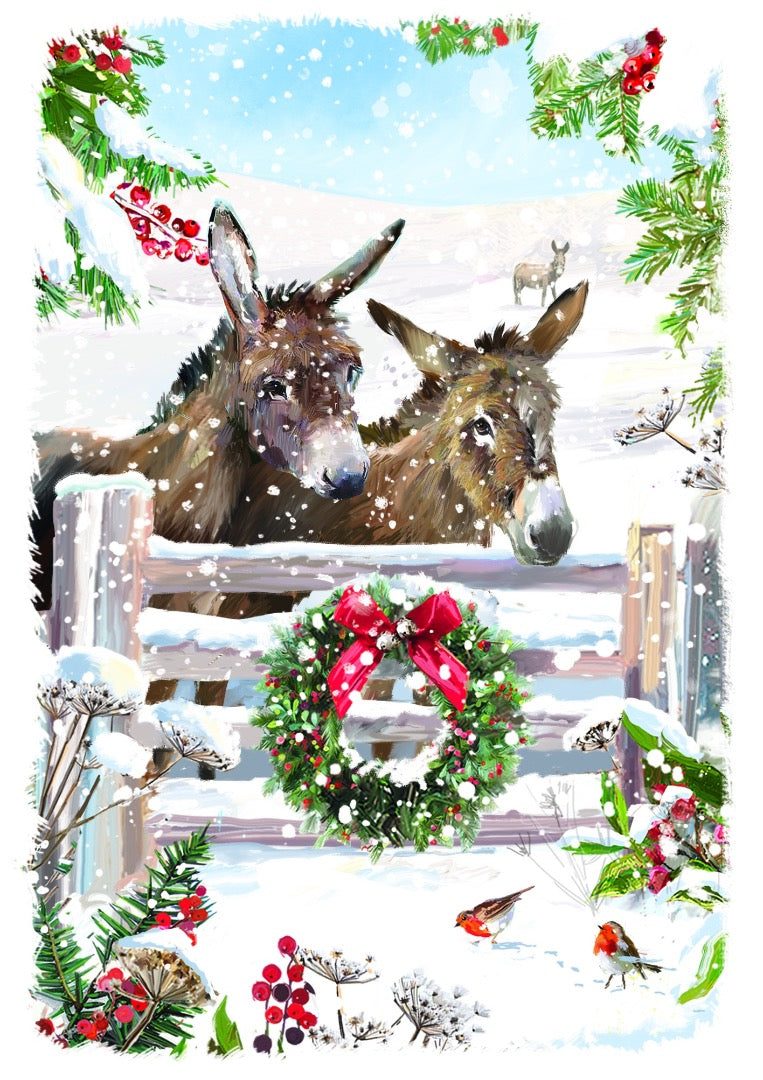 Traditional Christmas & New Year Greeting Card Box Set, 24 Premium Cards, 6 Festive Designs