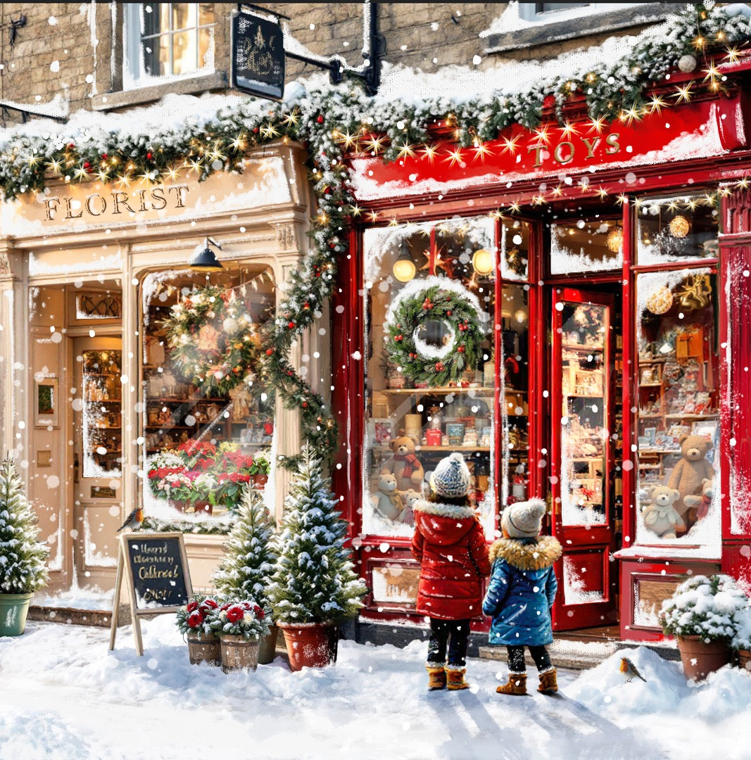 Large Deluxe Box of 12 Christmas & New Year Cards ? 3 Festive Designs for Xmas Shopping