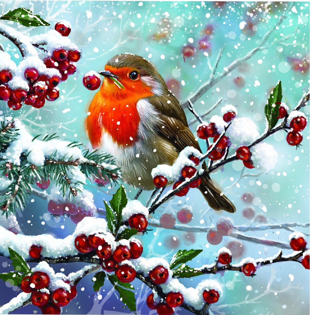 Snowy Animals Festive Christmas & New Year Cards ? Deluxe Large Box of 12, 3 Designs