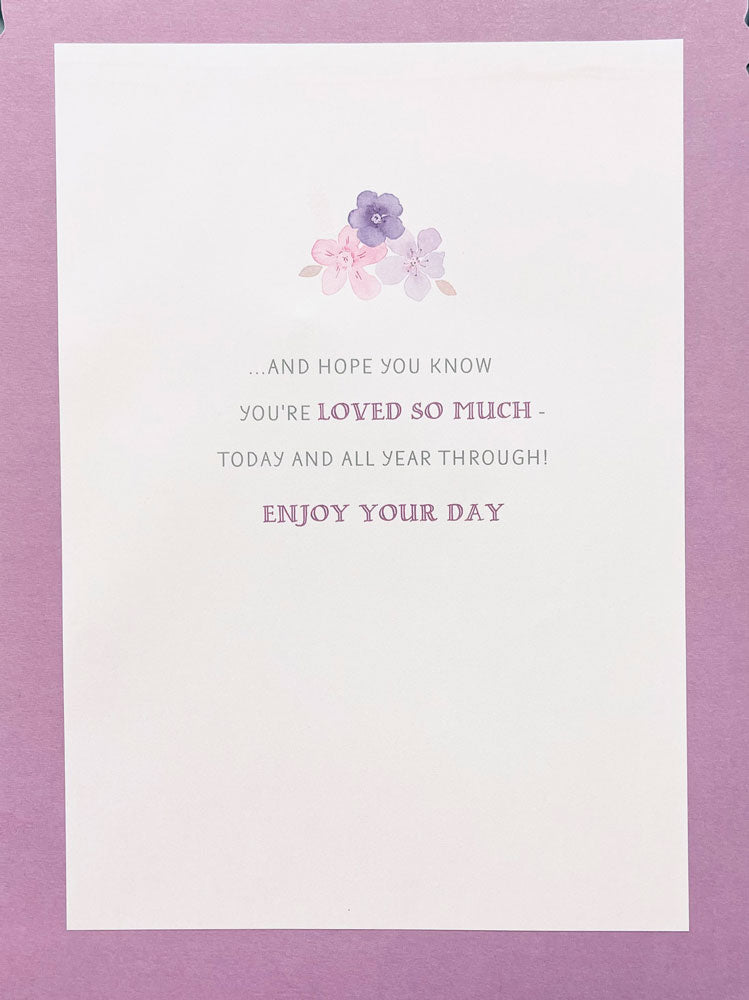 Wonderful Mum Hope Mothers Day brings lots and lots of lovely things for you... Luxury Large Glitter Mothers Day Card from Hallmark