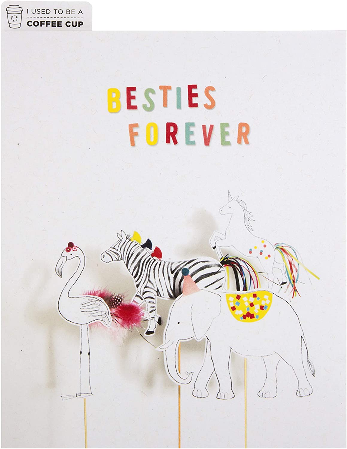 Besties Forever Any Occasion Blank Greeting Card  - Cup Cycling by James Cropper for Hallmark