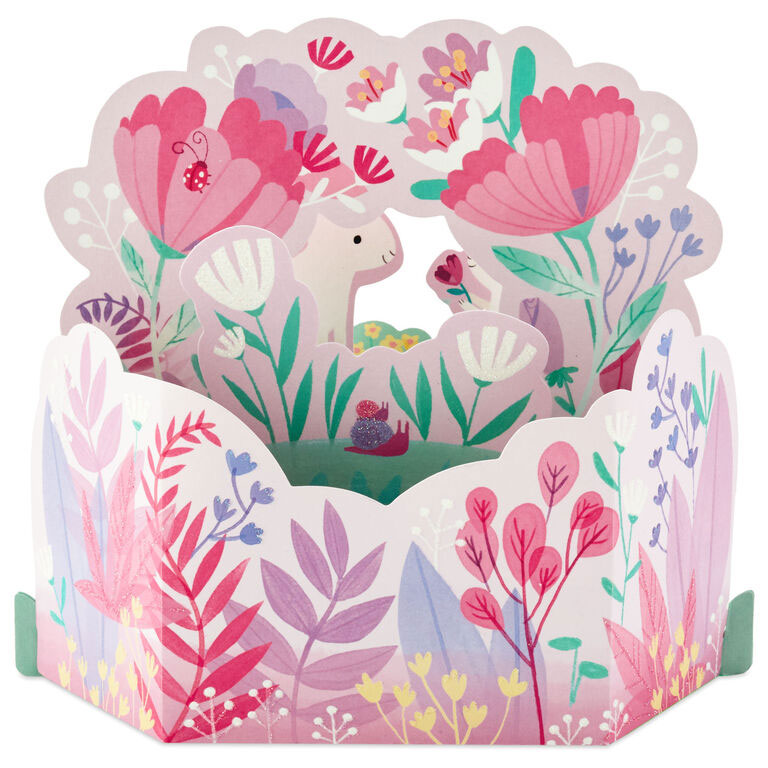 Paper Wonder Pop-Up Love You, Mum Mother's Day Card Blank Inside Rabbit Special Glitter Design Removable Card From Hallmark