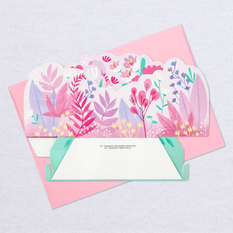 Paper Wonder Pop-Up Love You, Mum Mother's Day Card Blank Inside Rabbit Special Glitter Design Removable Card From Hallmark