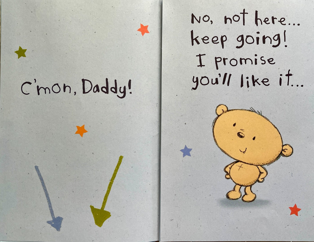 Daddy I Love You Happy Fathers Day Teddy Bear Fold Out Poster Card