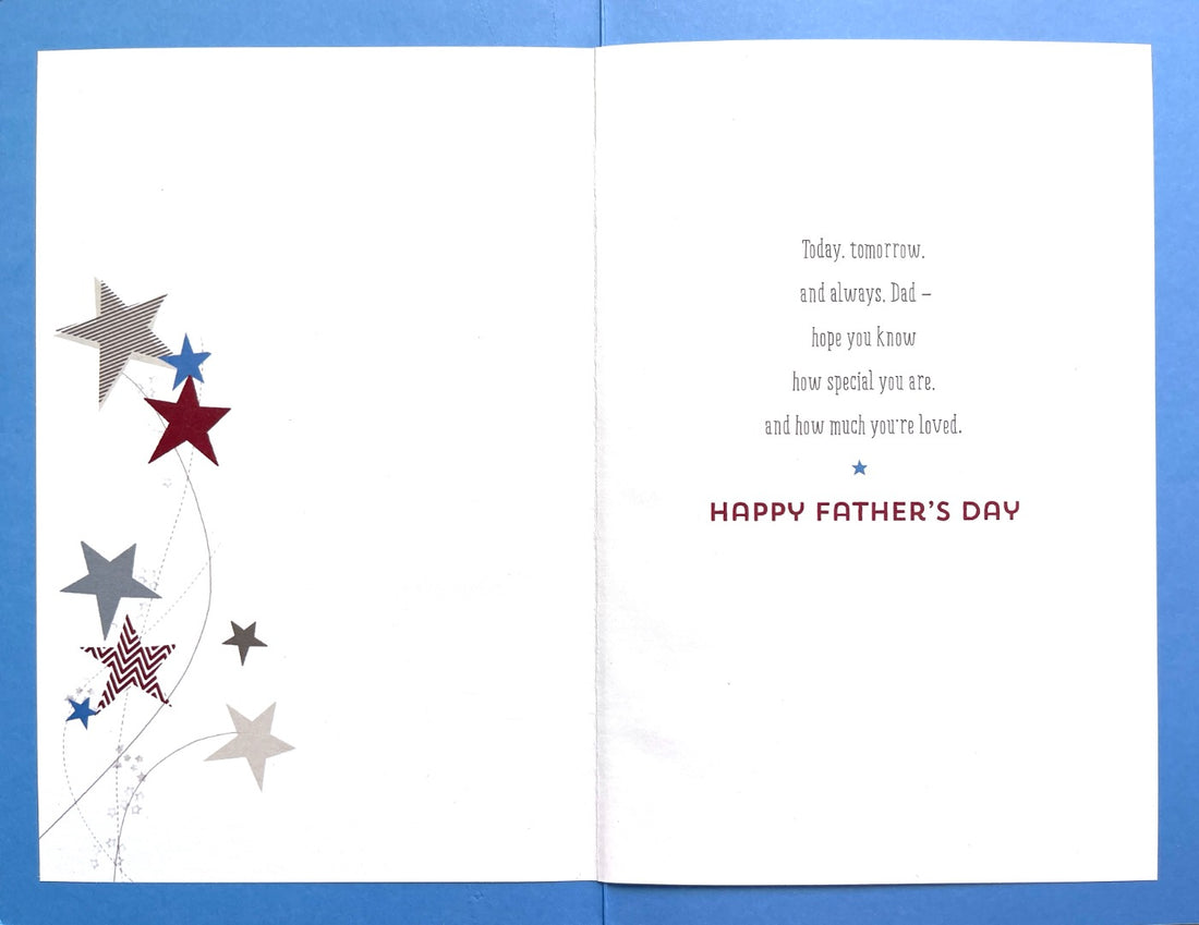 Special Dad from Daughter Happy Father's Day Greeting Card Stars Contemporary Art