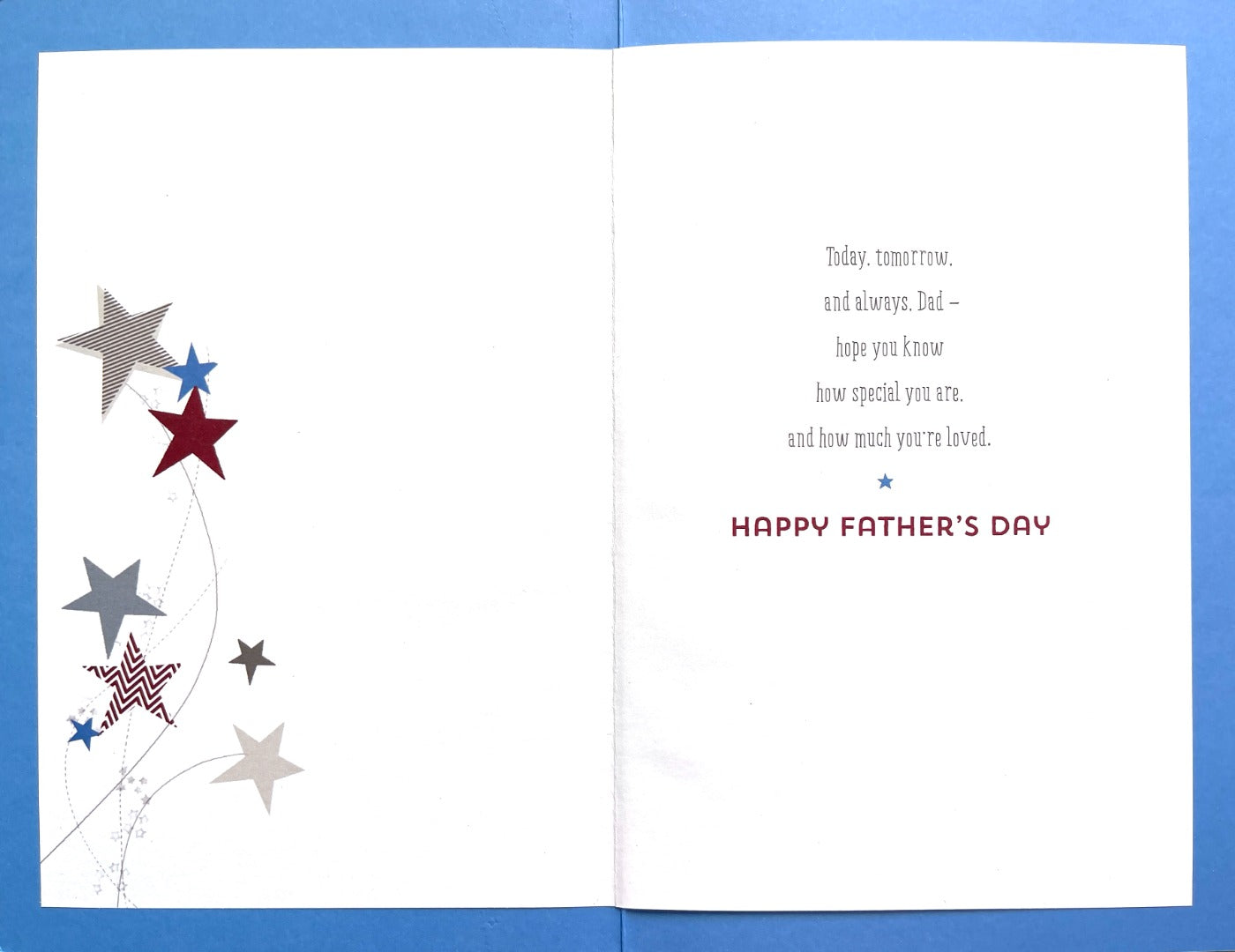 Special Dad from Daughter Happy Father's Day Greeting Card Stars Contemporary Art