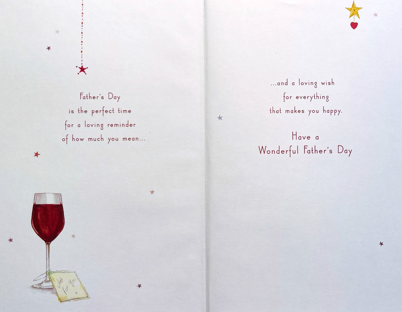 Dad from Your Daughter and Son-in-Law Happy Father's Day Greeting Card - Red Wine Art