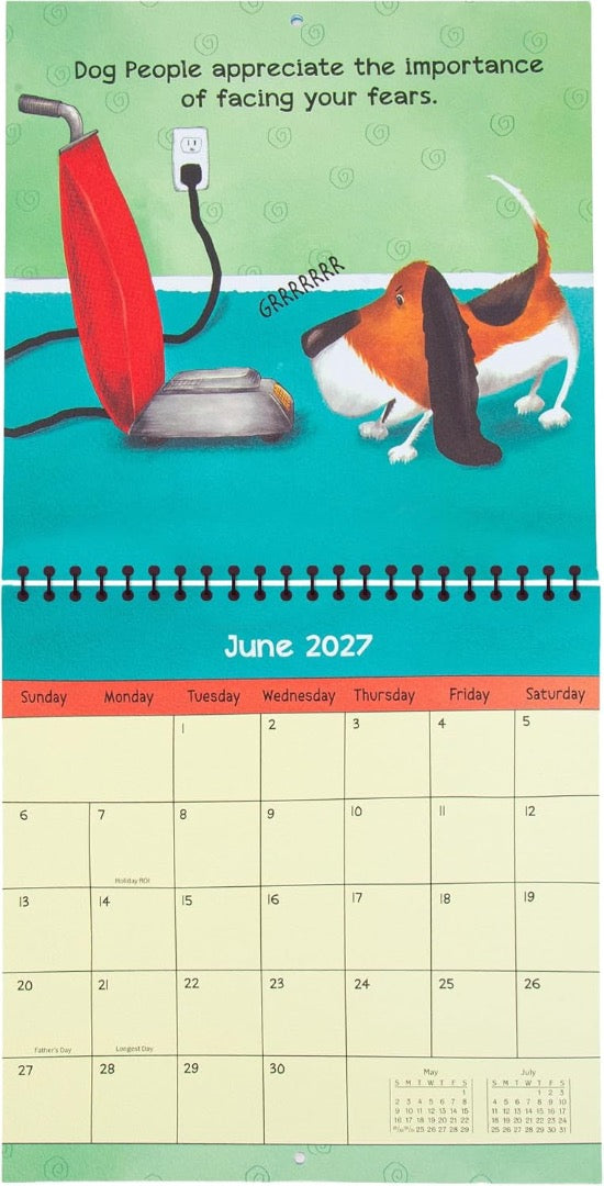 The Truth About Dog People 2027 Hanging Wall Calendar for Dog Lovers by Jo Renfro, Blue Mountain Arts, 19.6 x 19.6 cm