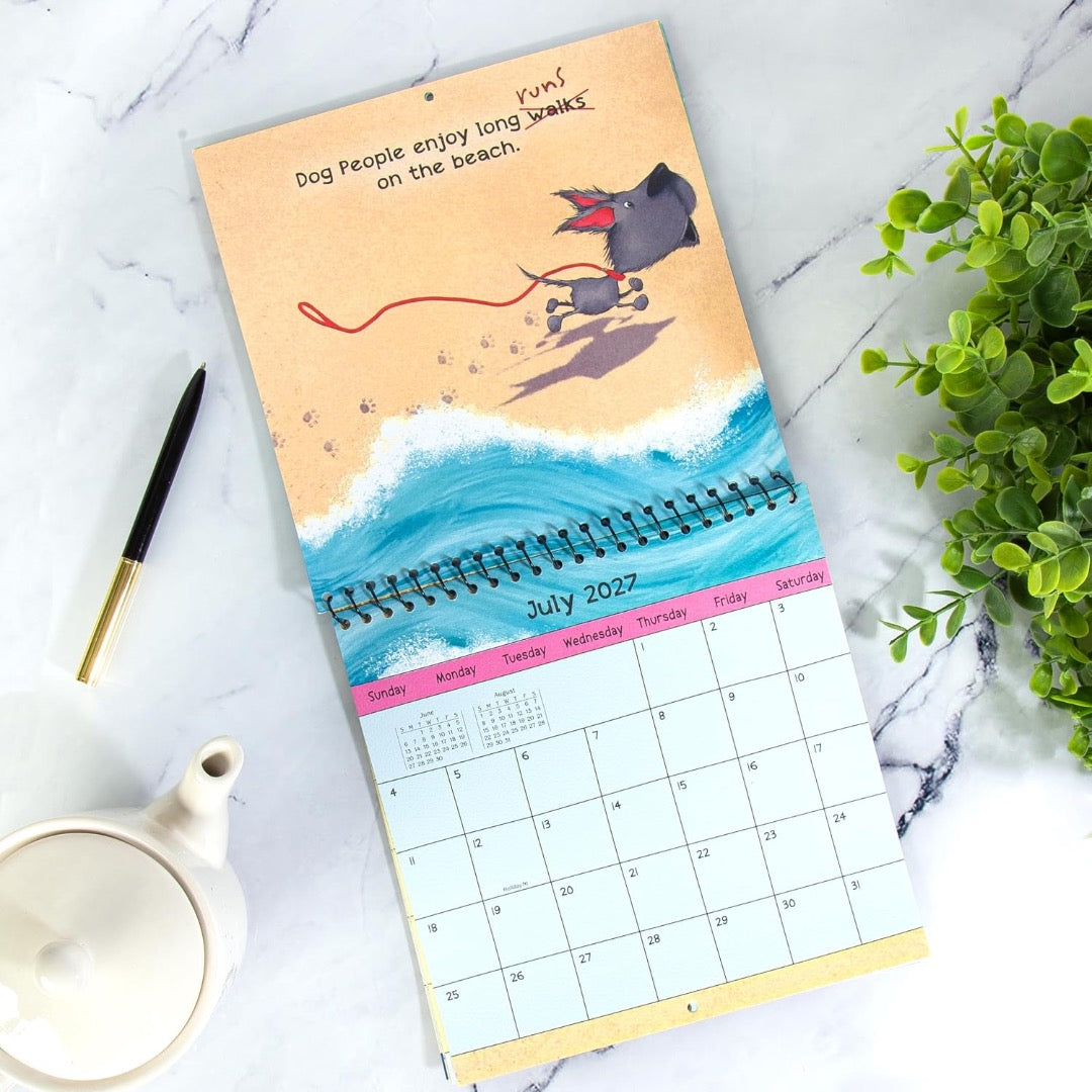 The Truth About Dog People 2027 Hanging Wall Calendar for Dog Lovers by Jo Renfro, Blue Mountain Arts, 19.6 x 19.6 cm