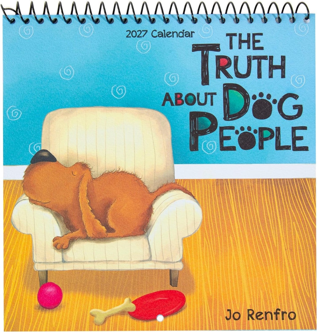 The Truth About Dog People 2027 Hanging Wall Calendar for Dog Lovers by Jo Renfro, Blue Mountain Arts, 19.6 x 19.6 cm