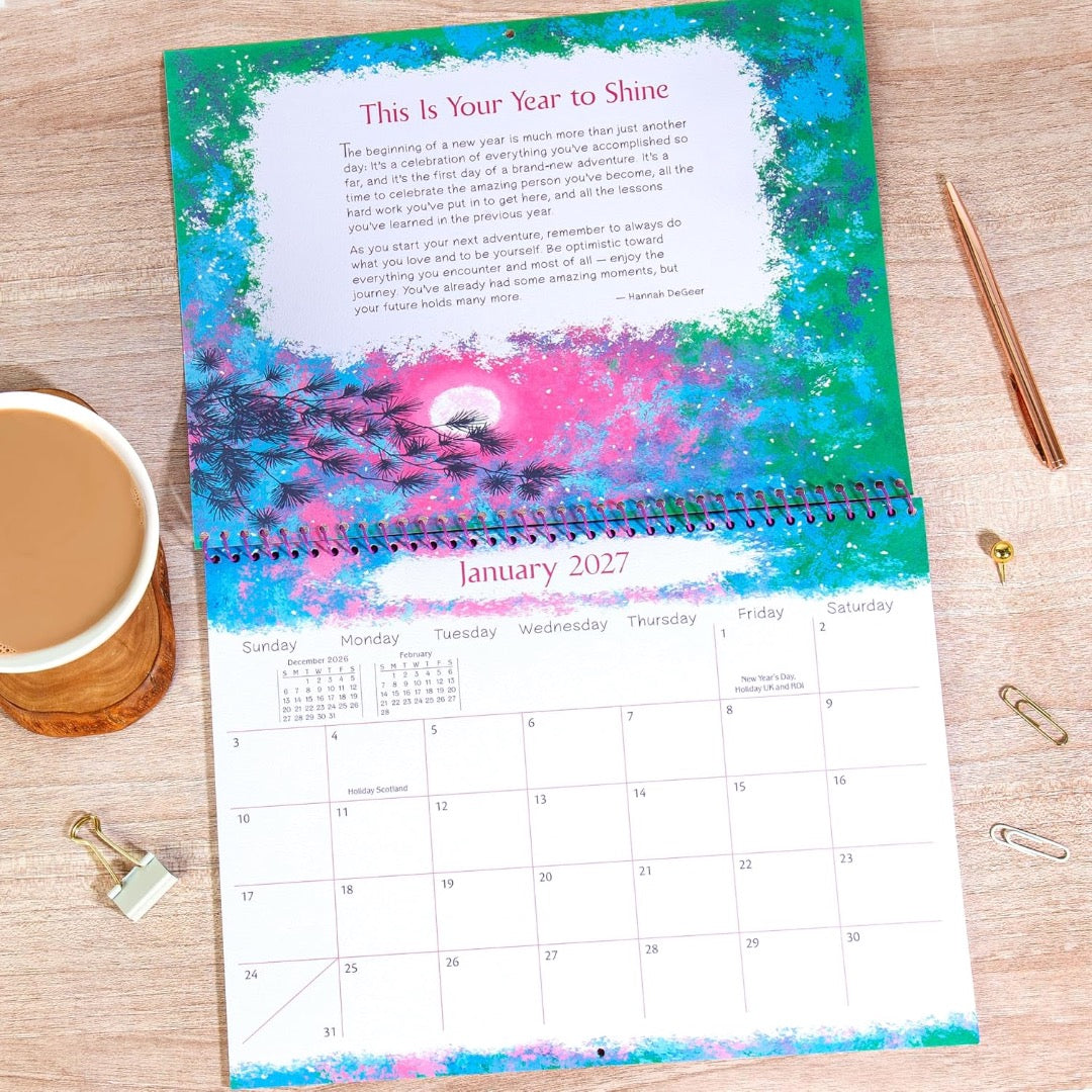 This Is Your Year To Shine Large 2027 Hanging Wall Calendar by Blue Mountain Arts