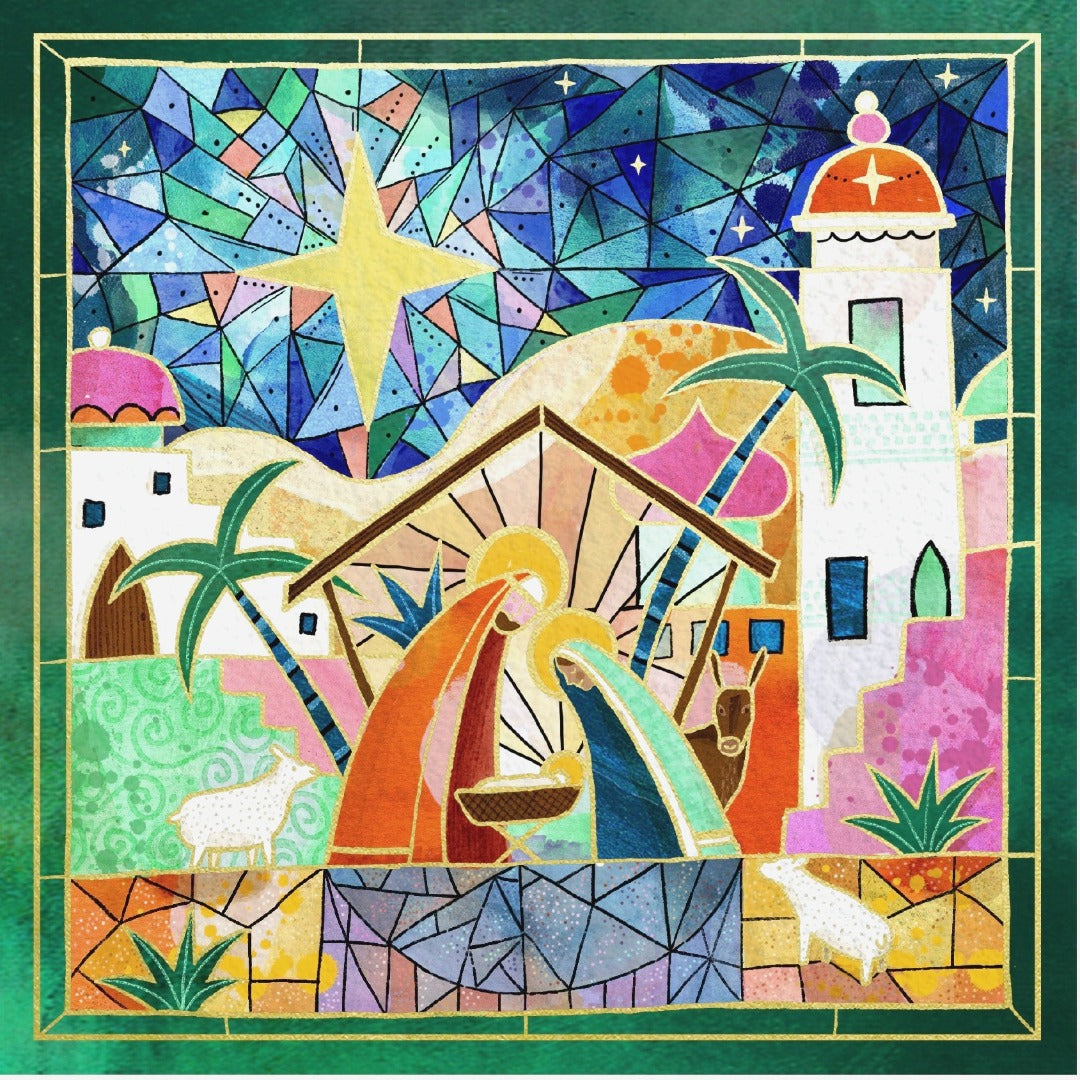 Ling Design Religious Charity Christmas Cards - Pack of 6 Square Xmas Cards with Envelopes - Nativity, Three Kings, Madonna & Holy Family Designs - 40p Donated to UK Charities