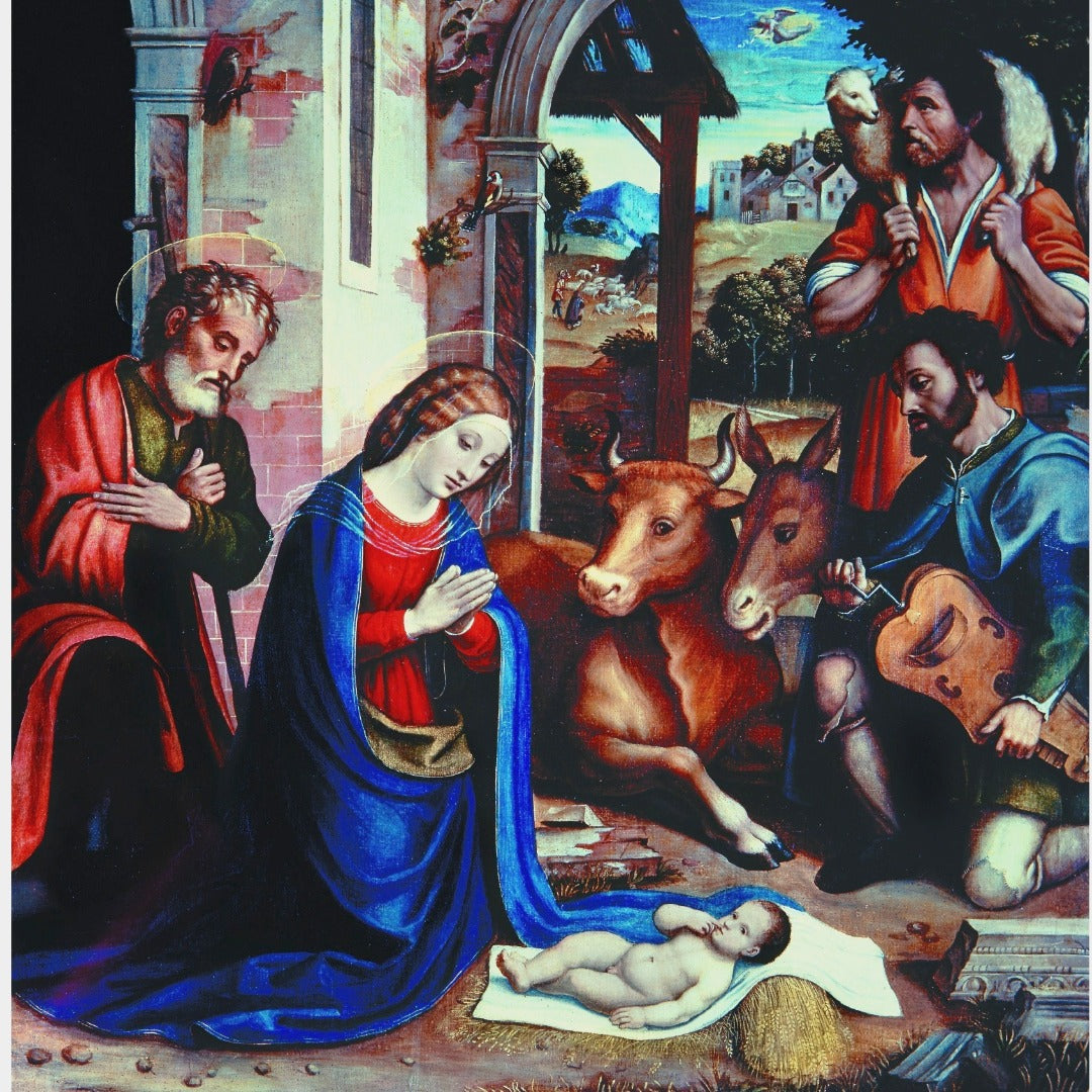 Ling Design Religious Charity Christmas Cards - Pack of 6 Square Xmas Cards with Envelopes - Nativity, Three Kings, Madonna & Holy Family Designs - 40p Donated to UK Charities
