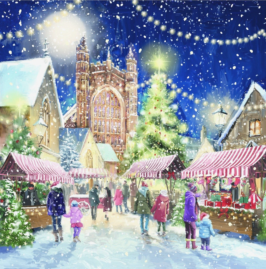 Ling Design Religious Charity Christmas Cards - Pack of 6 Square Xmas Cards with Envelopes - Nativity, Three Kings, Madonna & Holy Family Designs - 40p Donated to UK Charities