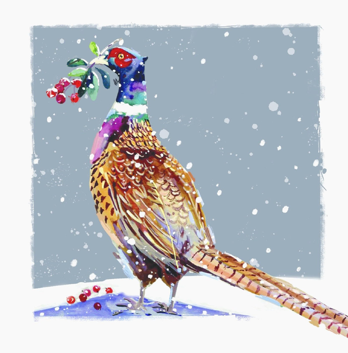 Ling Design Wildlife Charity Christmas Cards - Pack of 6 Square Xmas Cards with Envelopes - Robin, Highland Cow, Pheasant, Geese, Sheep & Dog Designs - 40p Donated to UK Charities