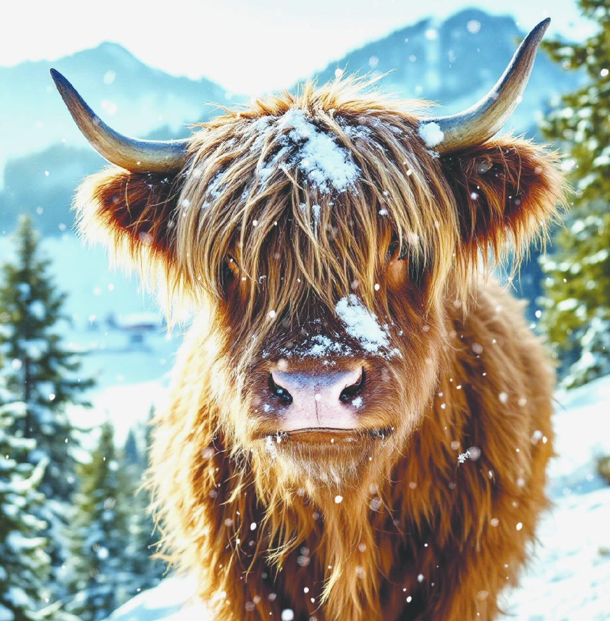 Ling Design Wildlife Charity Christmas Cards - Pack of 6 Square Xmas Cards with Envelopes - Robin, Highland Cow, Pheasant, Geese, Sheep & Dog Designs - 40p Donated to UK Charities