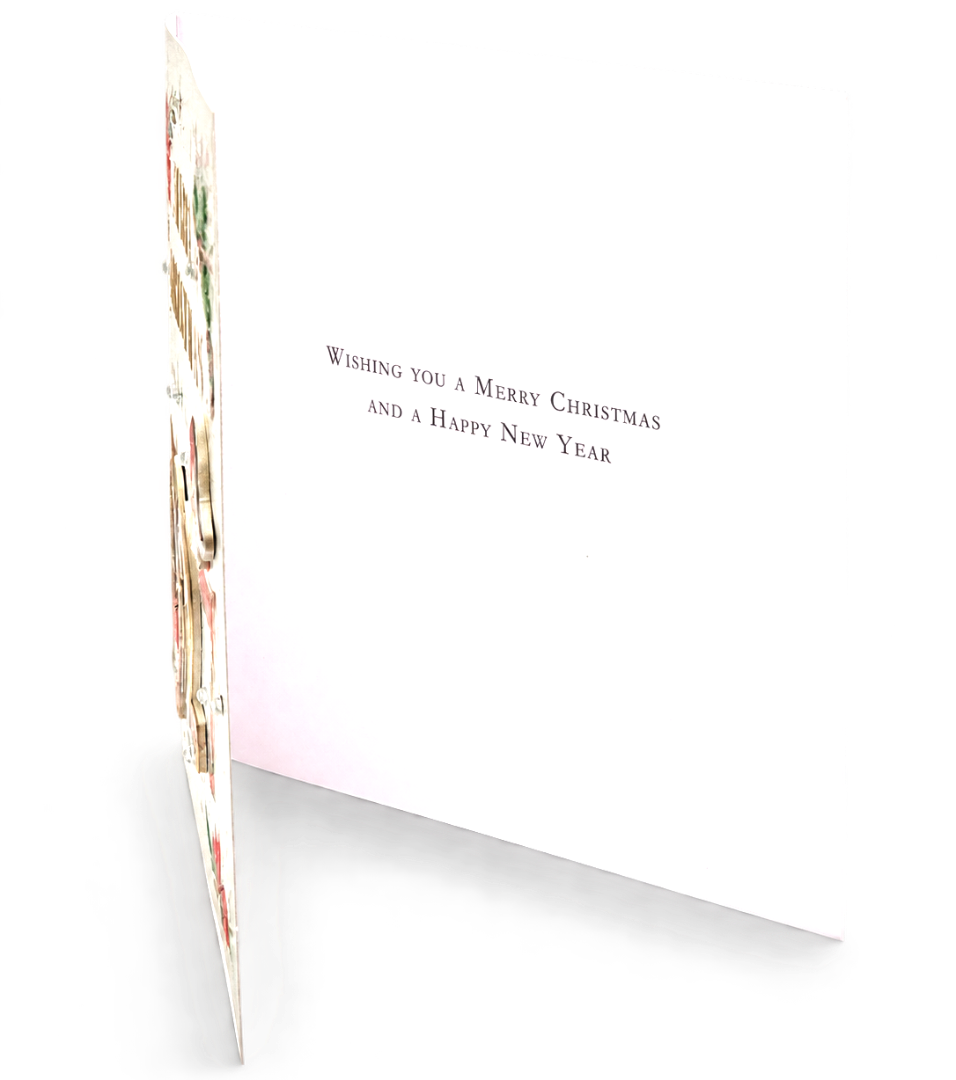 Exquisite Luxury Handmade Merry Christmas & Best Wishes 2027 Cards, Pack of 5 by Ling Design