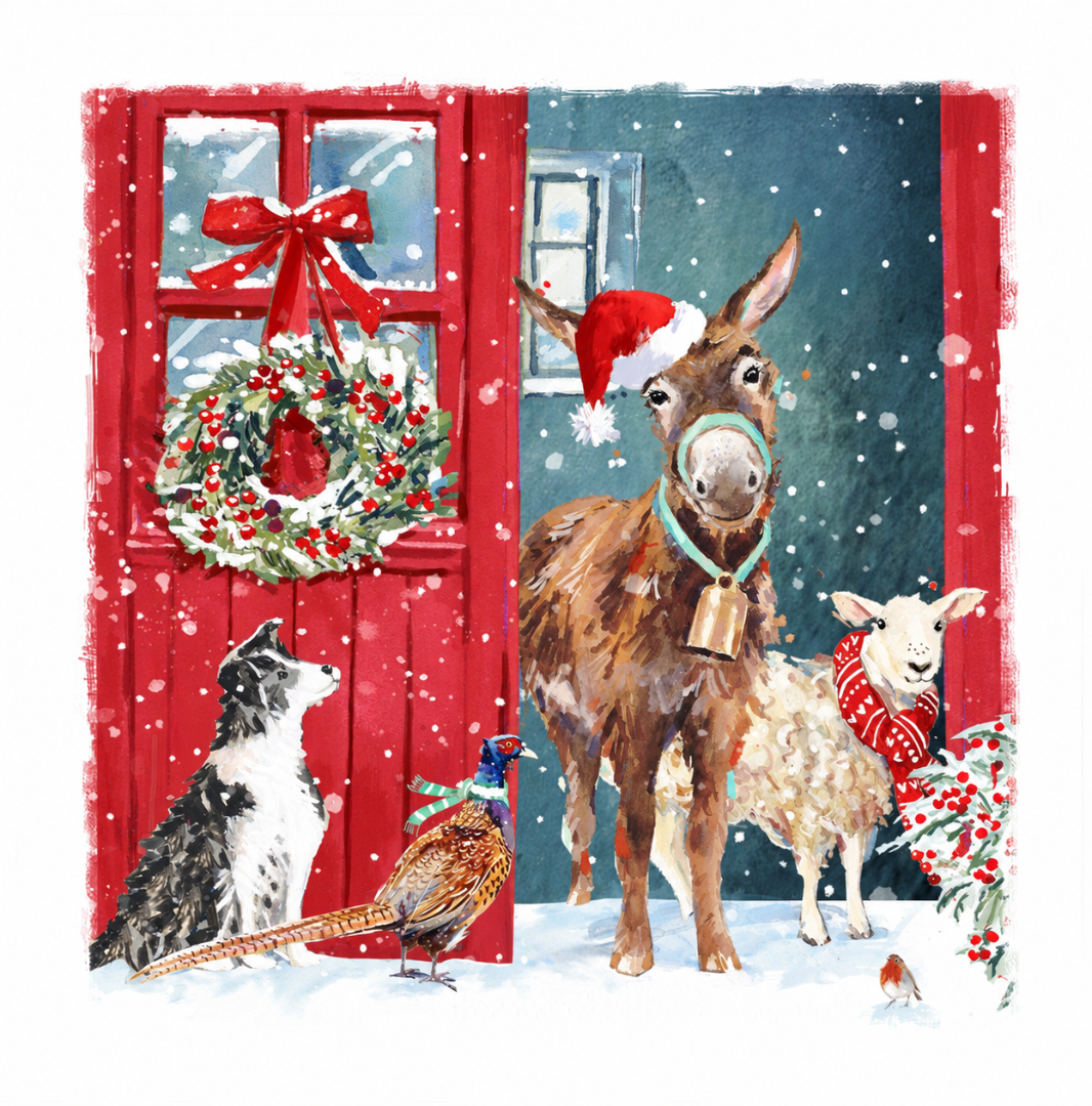 Ling Design Festive Animals Charity Boxed Christmas Cards, Box of 28, 4 Designs