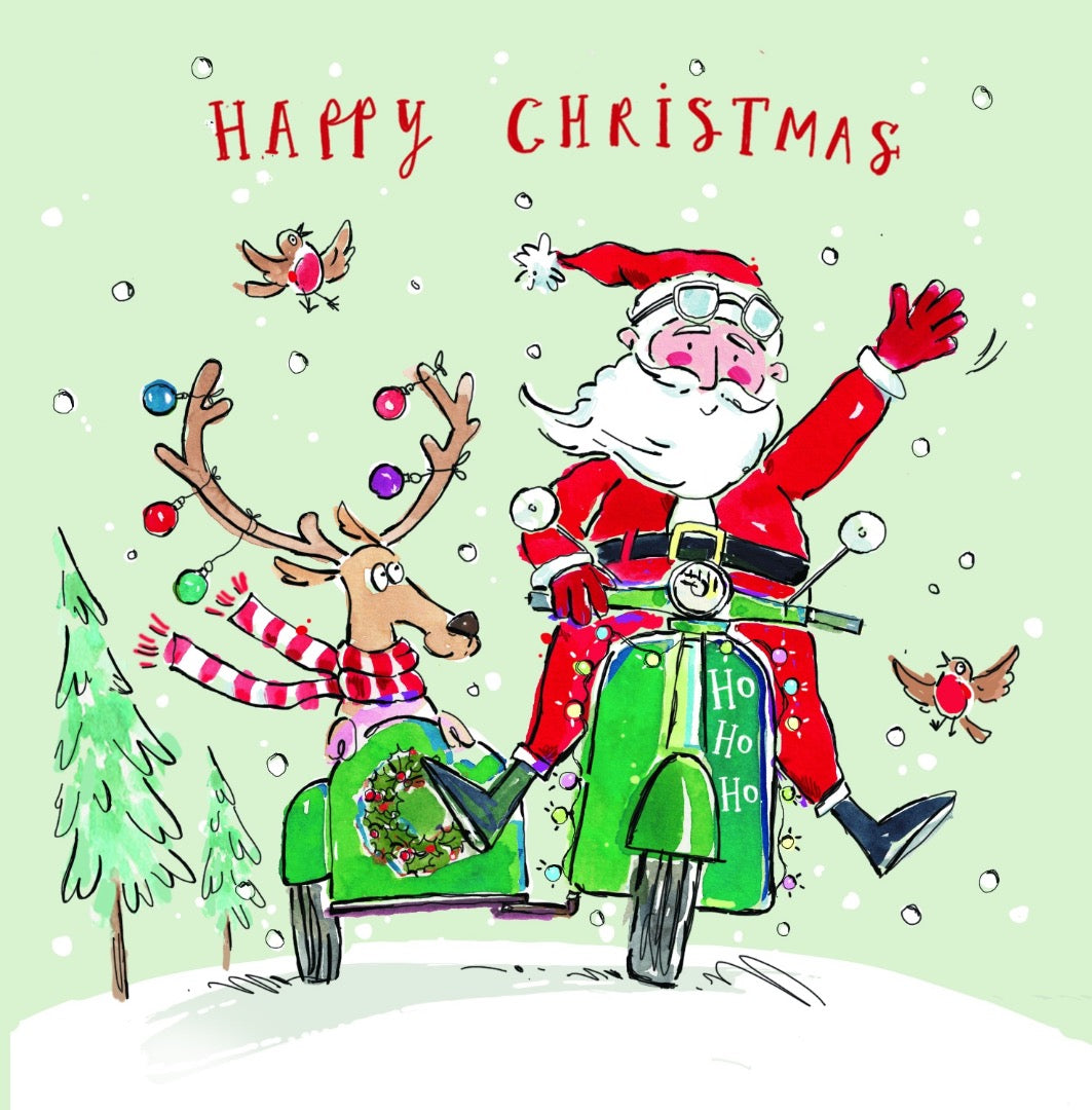 Ling Design Festive Illustrated Christmas Cards Box ? 20 Cards, 4 Assorted Designs