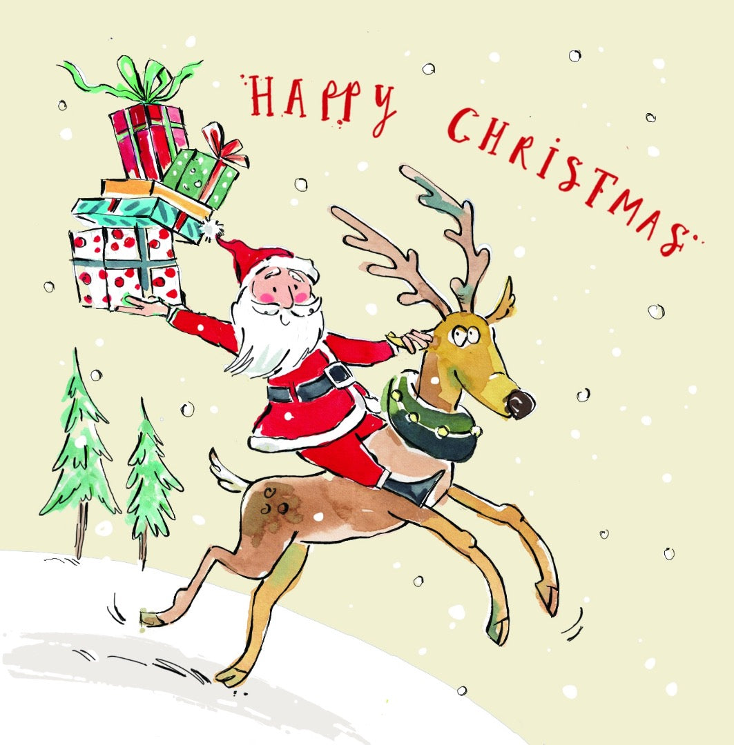 Ling Design Festive Illustrated Christmas Cards Box ? 20 Cards, 4 Assorted Designs