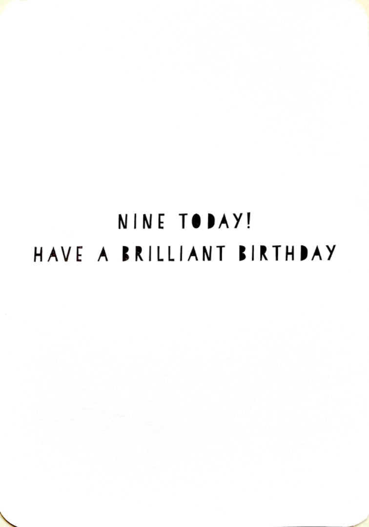 Nine Today 9th Brilliant Happy Birthday Cool Orangutang on Bicycle Jungle Cruise