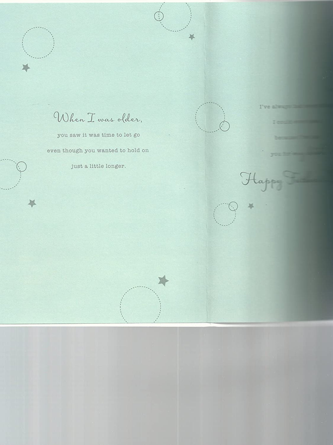 To A Special Dad, When I Was Little, I Could See Things Beautiful Father's Day Foil Finish UK Greetings Card