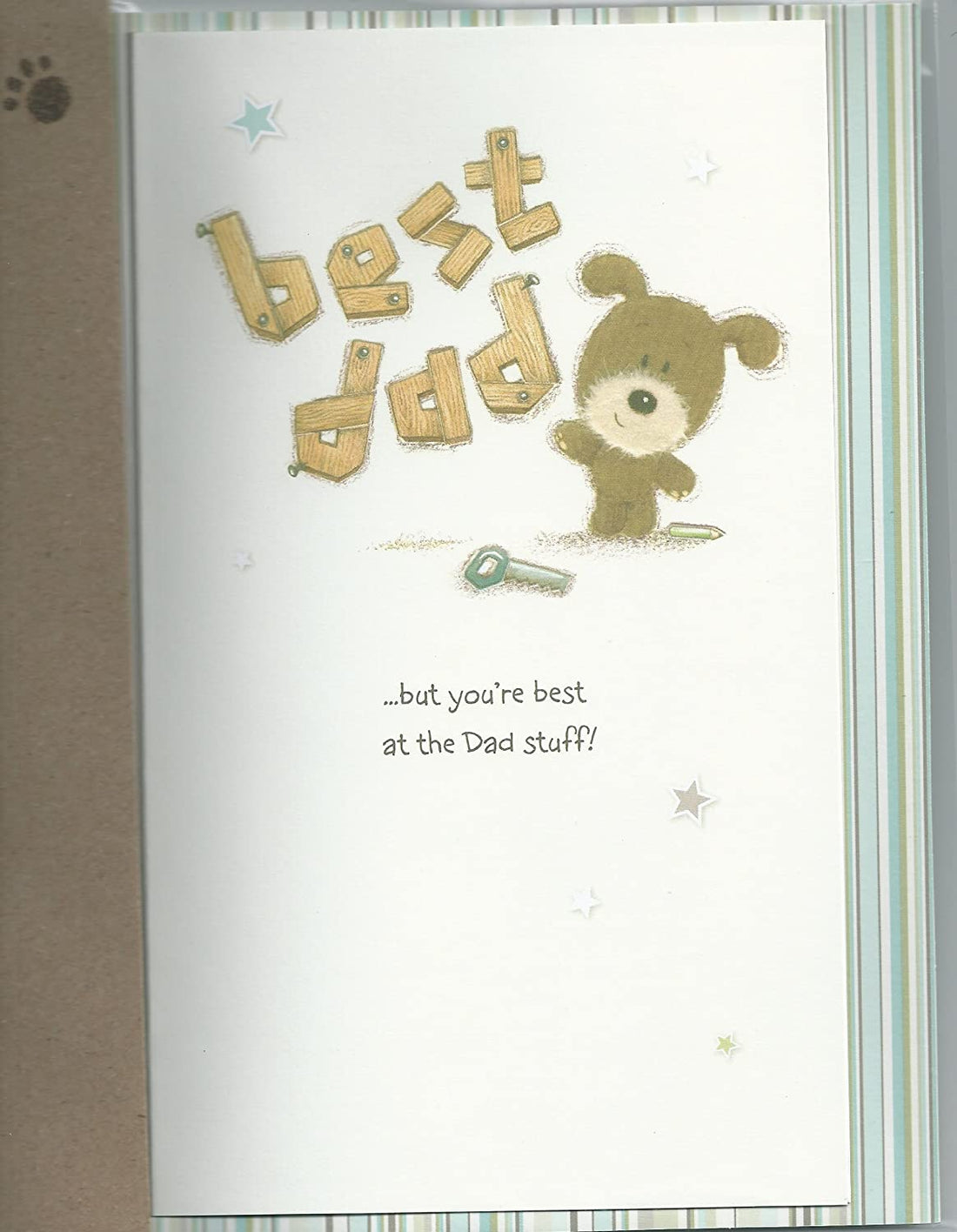 It's Father's Day! So I Want To Tell You... Best Dad Loots of Woof Glitter Finish UK Greetings Card