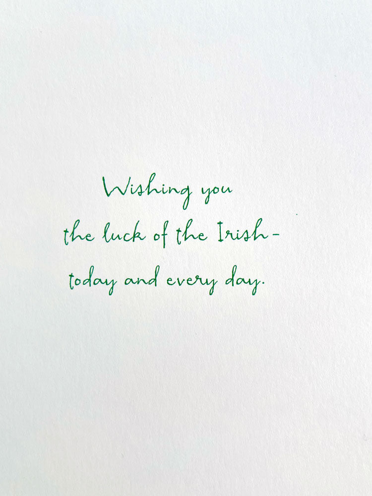 Happy St. Patricks Day Green Foil Design Shamrock Festive Card from UK Greetings