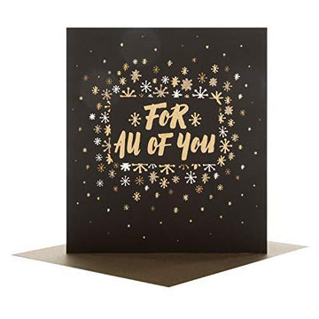 For All of You 'Happy Christmas to Each And Every One of You' Gold Foil Embossed Card Hallmark