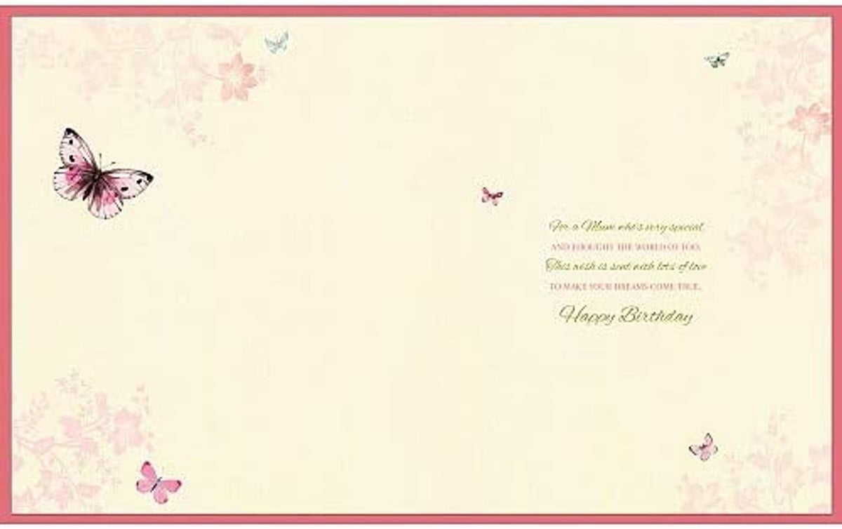 To a Wonderful Mum - Butterflies - Wishing Well Large Luxury Boxed Birthday Card