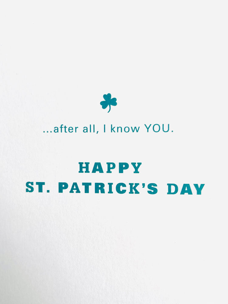 I've Got The Luck of The Irish! St Patrick's Day Festive Card from UK Greetings