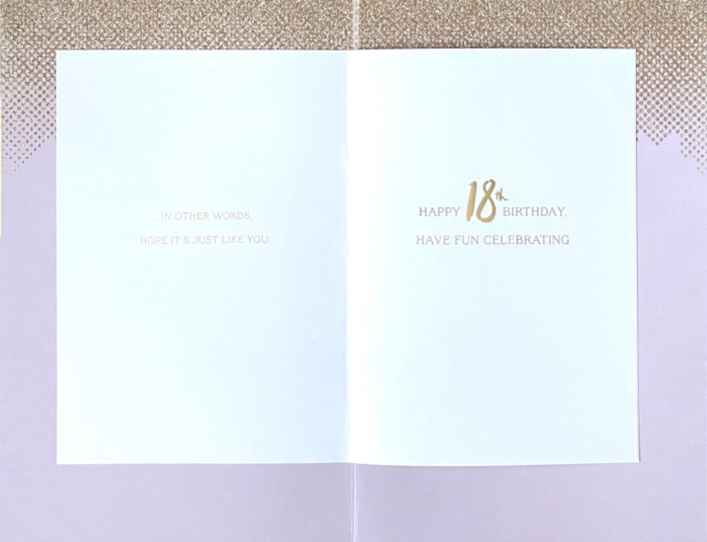 Amazing Sister Happy 18th Birthday Card Contemporary Gold Glitter Foil Age 18