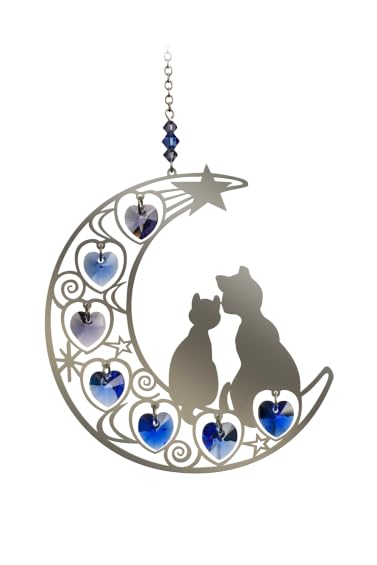 Two Cats Moonlight Crystals & Dreams Pure Radiance Large Chrome Motif Hanging Sun-Catcher Rainbow Maker Mobile